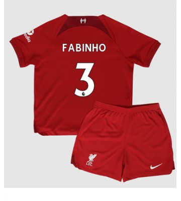 Liverpool Fabinho #3 Hjemmedraktsett Barn 2022-23 Kortermet (+ Korte bukser)